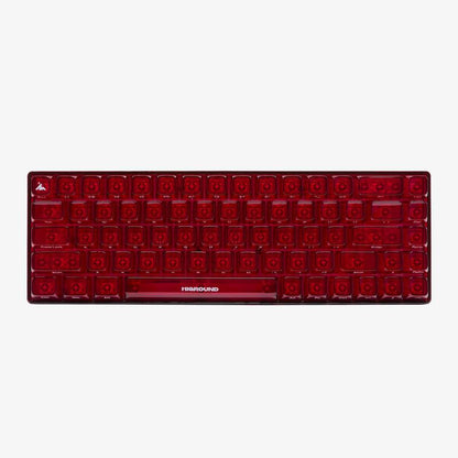 CLEAR RUBY Base 65 Keyboard (White Flame Switch)