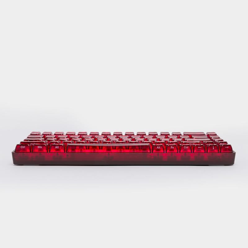 CLEAR RUBY Base 65 Keyboard (White Flame Switch)