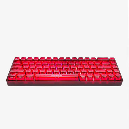 CLEAR RUBY Base 65 Keyboard (White Flame Switch)